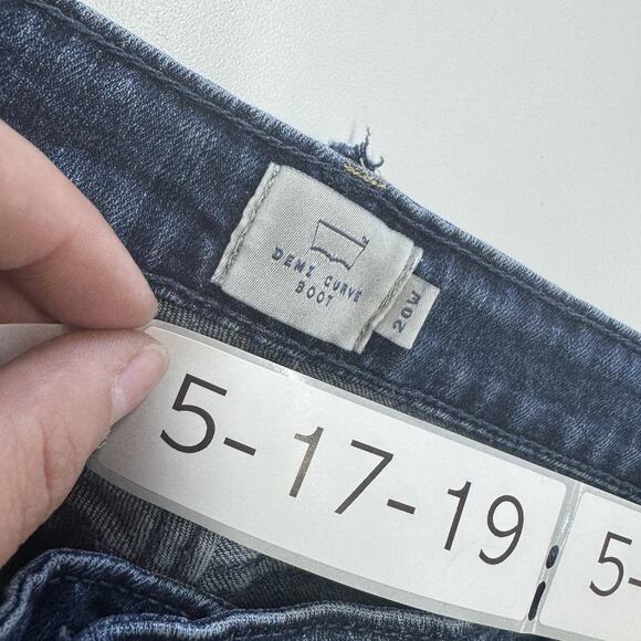 Levis Demi Curve Boot Jeans Womens 20W Blue Mid Rise Stretch Denim Bootcut - Picture 3 of 8